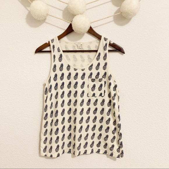 J. Crew Tops - J. Crew Pineapple Tank